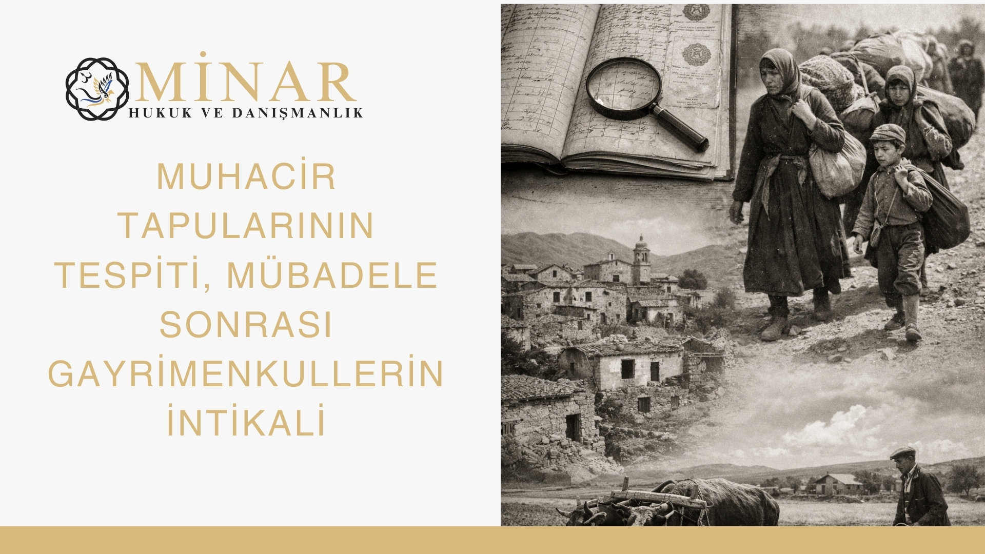 1923 Nüfus Mübadelesi sonrası muhacir tapularının tespiti ve mübadeleye konu gayrimenkullerin intikal sürecini gösteren temsili arşiv görseli