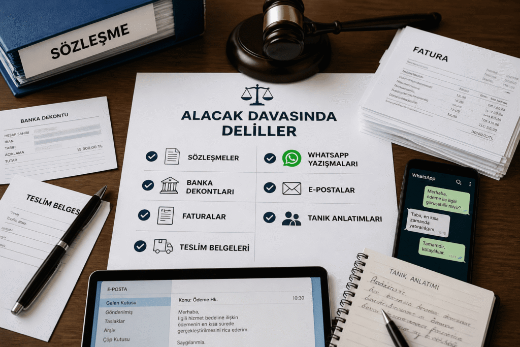 Alacak Davasında Kullanılan Delillere Dair Görsel