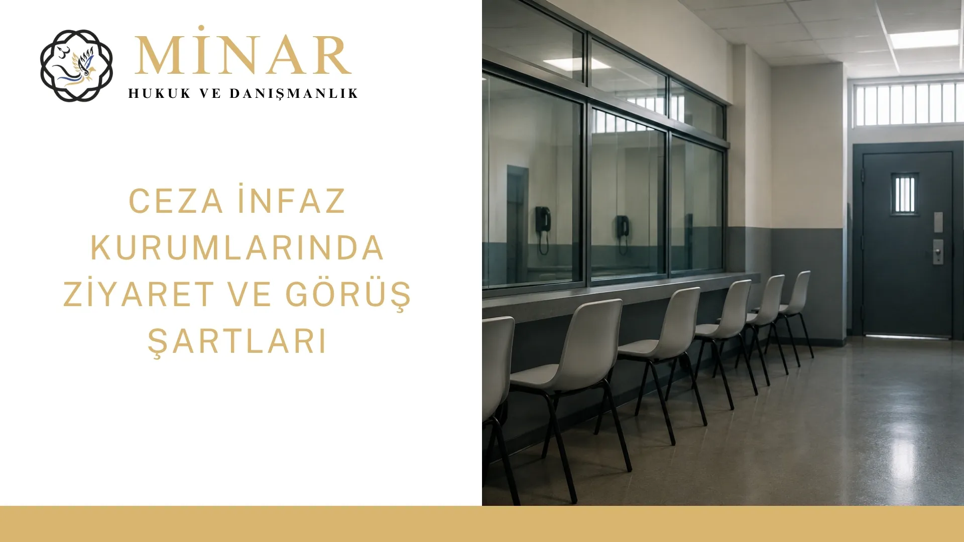 Cezaevinde açık ve kapalı görüş şartlarını anlatan makale için hazırlanmış metinsiz ceza infaz kurumu ziyaret alanı görseli.