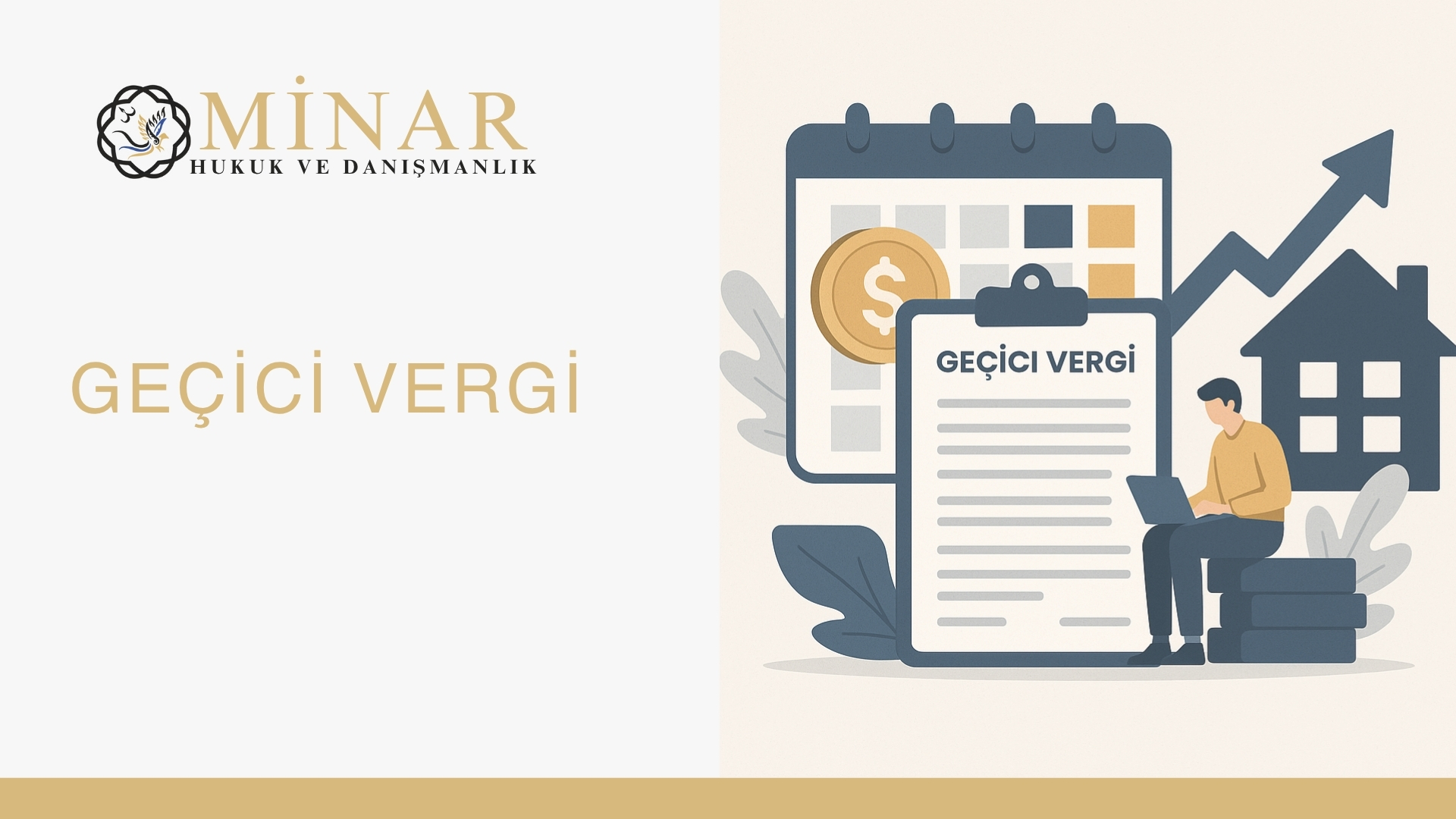 Geçici vergi sürecini ve vergi beyannamesi kavramını simgeleyen illüstratif görsel.