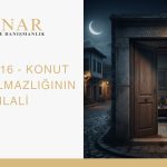 “Gece vakti açık kapılı bir taş konut girişini gösteren, konut dokunulmazlığı temasını yansıtan hukuki bilgilendirme görseli – Minar Hukuk ve Danışmanlık, TCK 116 konut dokunulmazlığının ihlali.”