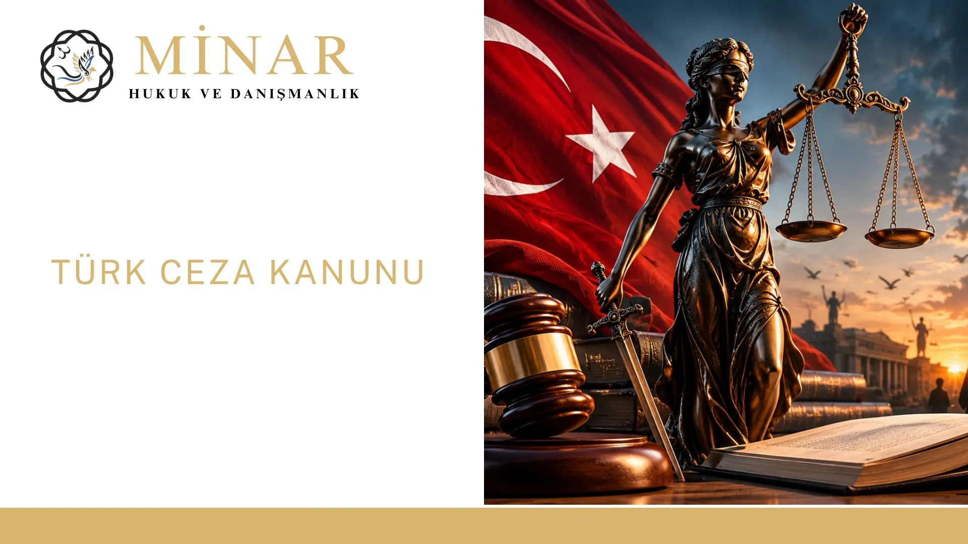 Türk Ceza Kanunu maddeleri için Minar Hukuk ve Danışmanlık logolu ceza hukuku kapak görseli