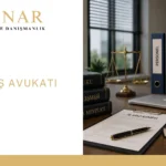 İzmir iş avukatı, işçi alacağı, işe iade davası, fazla mesai ve SGK çıkış kodu uyuşmazlıklarını anlatan Minar Hukuk temalı görsel.